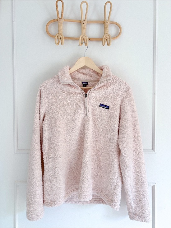 Patagonia Sweaters - Patagonia Pale Pink Sherpa Half-Zip Pullover